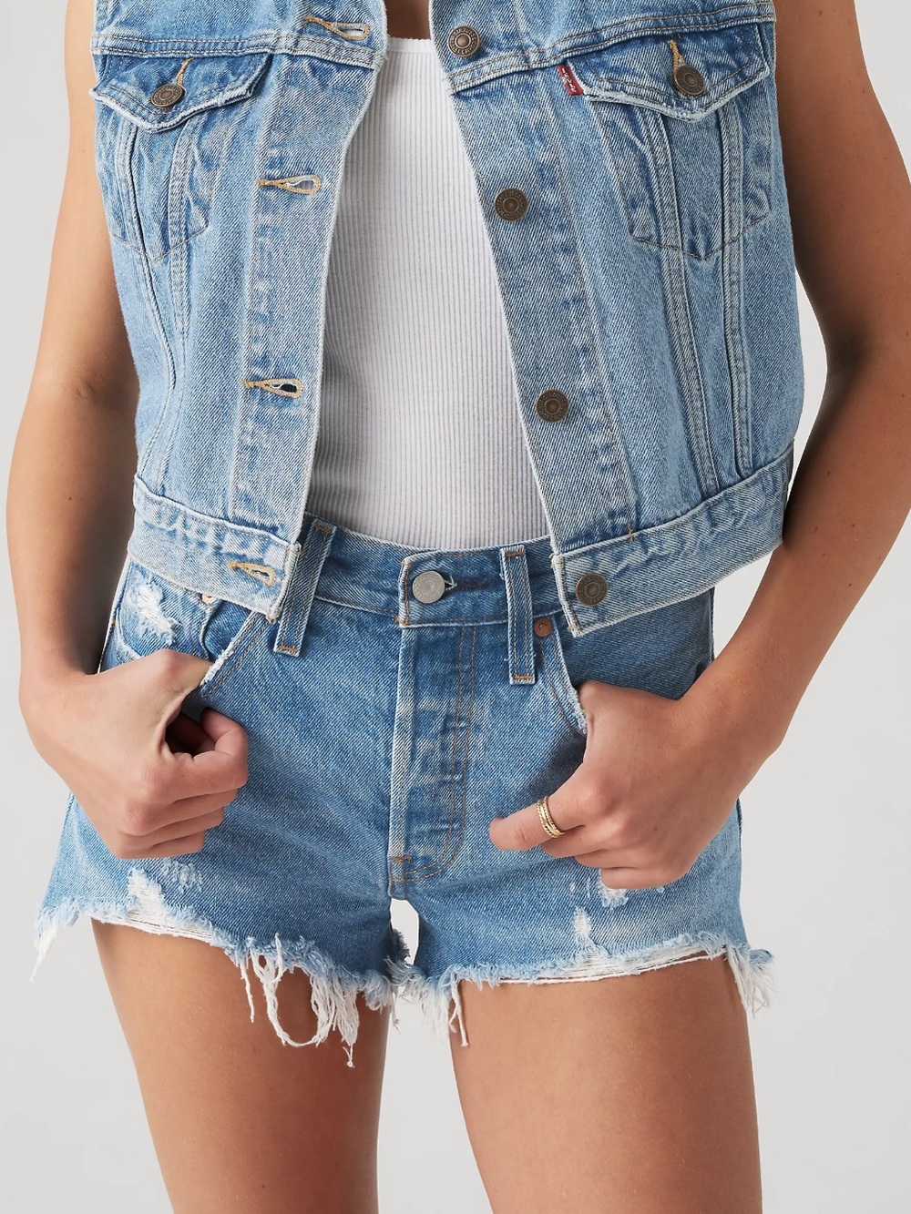 Levi's 501 Original Fit High Rise Women's Shorts, Lightly Worn